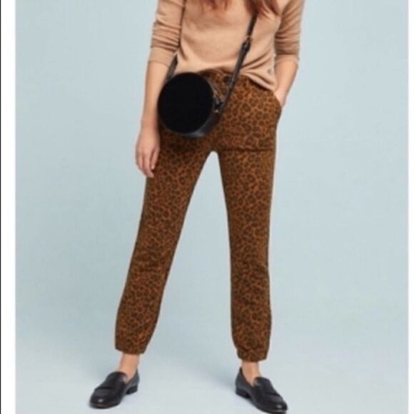 Sanctuary X Anthropologie Leopard Jogger Pants NEW - Picture 5 of 9